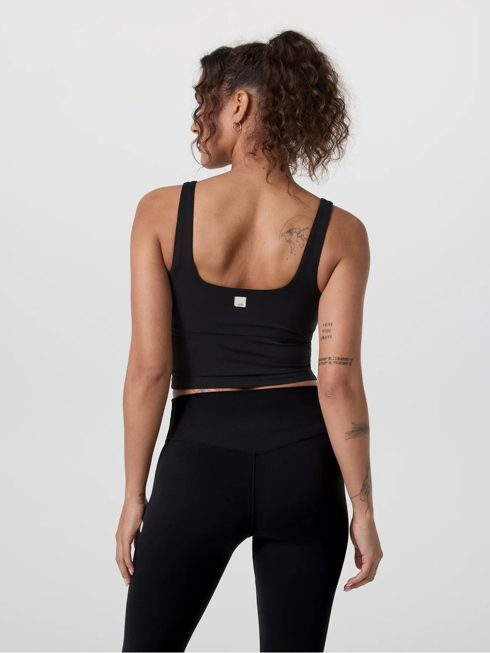 Vuori Black Crop Sports Bra Tank